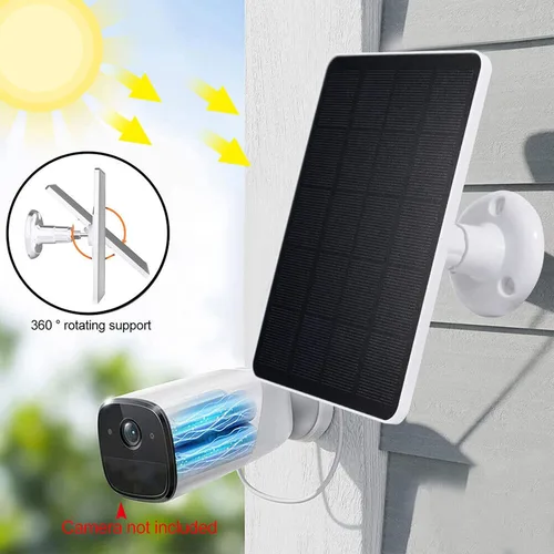 Vista 4 de Cargador de panel solar de 10 W para electrodomésticos con salida tipo C, carga eficiente, amplia compatibilidad, instalación rápida, para luces