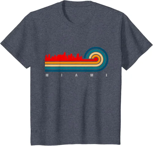Vista 53 de Camiseta Retro City of Miami Florida, Negro