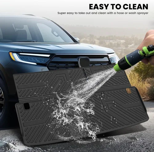 Vista 7 de LASFIT Alfombrillas de carga y respaldo de automóvil, aptas para todo tipo de clima, elastómero termoplástico de ajuste personalizado, fácil