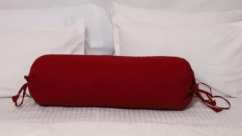 Vista 3 de Saffron HANDICRAFTS - Funda de almohada de algodón, con cierre de cuerda, fácil de quitar, lavable, 8 pulgadas de diámetro, 24 pulgadas de largo