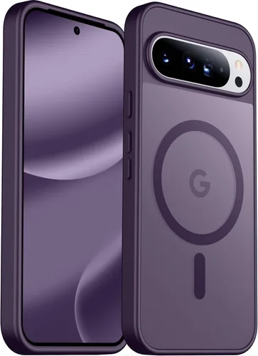 Vista 15 de SPIDERCASE Funda magnética para Google Pixel 9A, protección contra caídas de grado militar, delgada, translúcida, mate, a prueba de golpes