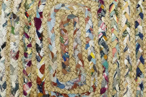 Vista 105 de Natural Jute Collection - Alfombra rectangular de 2 x 3 pies, alfombra de yute trenzada a cuadros multicolor de 0.27 pulgadas de grosor, ideal