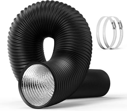 Vista 8 de HealSmart Conducto de Aluminio Flexible de 3" 16 Pies, Protección de Cuatro Capas de Servicio Pesado con 2 Abrazaderas de Conducto, Manguera