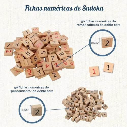 Vista 7 de WE Games Tablero Sudoku de madera con ranuras de almacenamiento en mancha mediana - 11.5 pulgadas.