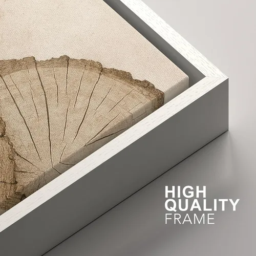 Vista 104 de SIGNFORD - Set de obras de arte en lienzo enmarcado para pared, ilustraciones abstractas de neblina del desierto en tonos neutros beige y marrón