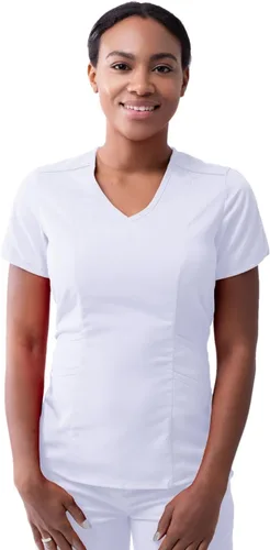 Vista 35 de Adar Pro Scrubs para mujer - Moderno cuello en V Manzana