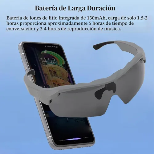 Vista 5 de Pomya Lentes de sol inteligentes con Bluetooth de audio, lentes de sol polarizados con Bluetooth V5.0 y EDR, ciclismo de oreja abierta para hombres