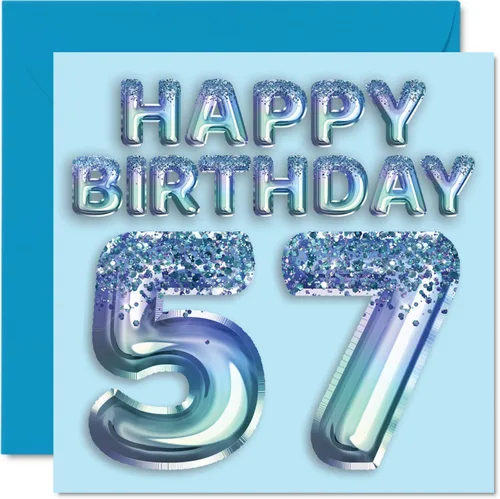 Vista 130 de Stuff4 Tarjeta de primer cumpleaños para niños, globo de fiesta con purpurina azul, tarjetas de feliz cumpleaños para niño de 1 año, nieto, hijo, 57