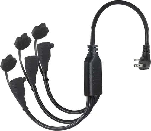 Vista 11 de Cable de extensión de alimentación para exteriores de 18 pulgadas, divisor de 3 vías, cable de alimentación de 1 a 3 salidas divisores, cable