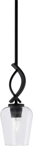 Vista 111 de Toltec Lighting Cavella Stem Colgado Mini colgante, acabado grafito, vidrio de muselina blanca de 4 pulgadas