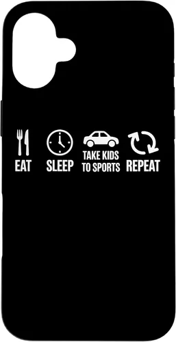 Vista 22 de Eat Sleep Take Kids to Sports Repeat Youth Athlete Parent Case for iPhone 17