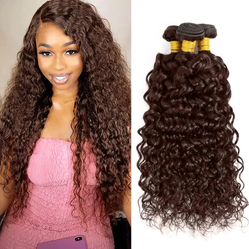 Vista 87 de Color 30 paquetes de cabello humano marrón onda del cuerpo paquetes 8 10 12 pulgadas brasileño virgen Remy extensiones de cabello humano doble trama