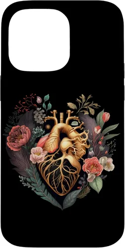 Vista 21 de Anatomical Heart and Flowers for Your Love Case for iPhone 17