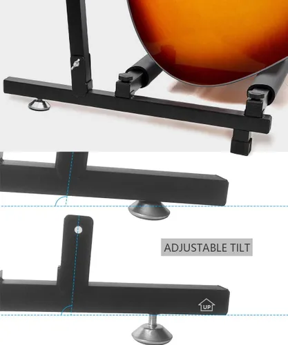 Vista 7 de Soporte de bajo para múltiples guitarras con soporte plegable (5 espacios)