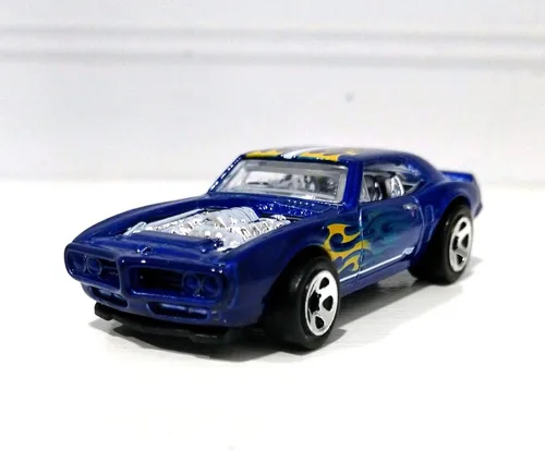 Vista 2 de Hot Wheels 2018 Vehículo fundido Hw Flames - Custom '67 Pontiac Firebird (azul oscuro)