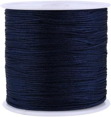 Vista 18 de Cordón de nailon de 0.020 in, hilo de ajuste para nudos chinos, collares, joyería, macramé, cuentas, pulseras de 150 yardas (negro)