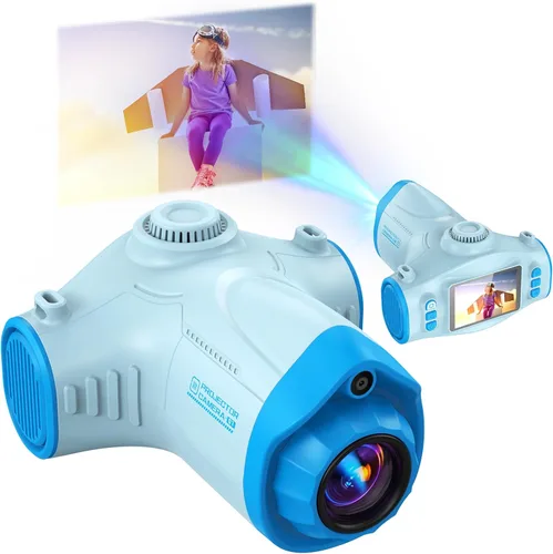 Vista 2 de Cámara para niños, cámara para niños con proyector, ofrece proyección, fotografía de 48 MP, grabación de video de 1080p, cámara digital para niños
