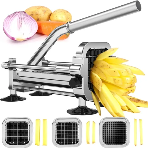 Vista 11 de Cortador de papas fritas, cortador de patatas con hoja de 1/2 pulgada