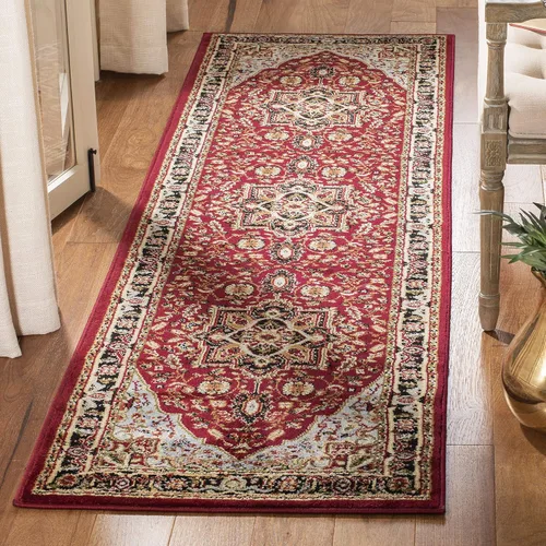 Vista 10 de SAFAVIEH Colección Lyndhurst Alfombra Decorativa - 2'3" x 4', marfil y rojo, diseño oriental tradicional, no desprende pelusa y de fácil cuidado
