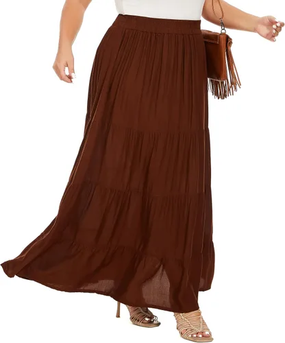 Vista 8 de Beautybatik BOHO falda larga en capas, diseño gitano