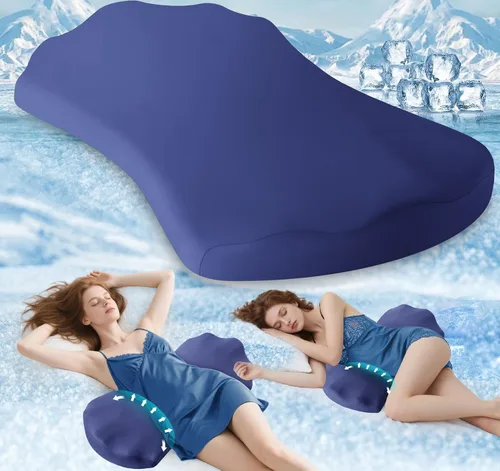 Vista 10 de Fledano Almohada de apoyo lumbar para dormir – Almohada de espuma viscoelástica para la parte baja de la espalda para la cama para aliviar el dolor