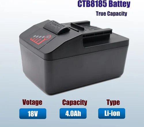 Vista 2 de CNBY® CTB8185 CTB7185 Batería de 18 V 4 Ah con cargador CTC720, reemplazo para batería CTB8185 a presión CTB8185 CTB8187 CTB7175 / CT8850 CT7850