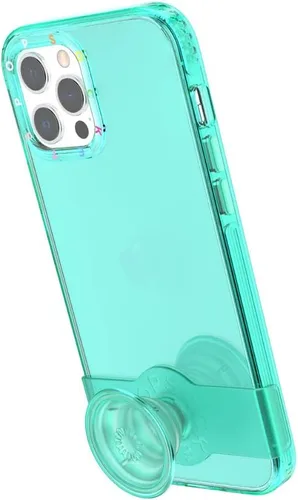 Vista 4 de PopSockets Funda para iPhone 12 Pro Max con agarre y deslizamiento para teléfono, funda para iPhone 12 Pro Max, menta verde