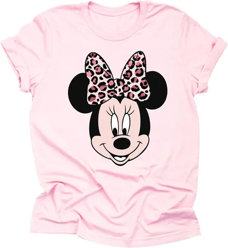Vista 2 de Camisa de manga corta con estampado de leopardo y Minnie y retrato, camisa de safari