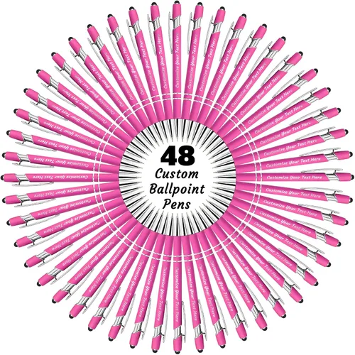 Vista 65 de 12 bolígrafos personalizados a granel, bolígrafos personalizados con grabado personalizado con nombre o texto, regalo ideal de aniversario