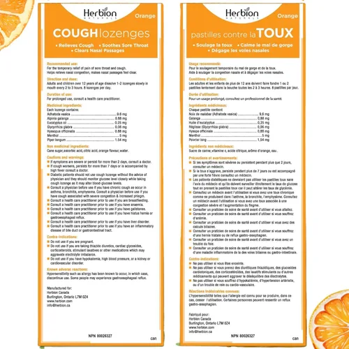 Vista 3 de Herbion Naturals Gotas para la tos, naranja, 18