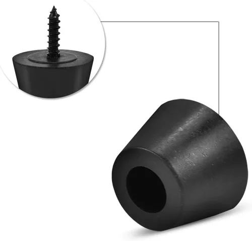 Vista 7 de Pies de goma, 8 almohadillas de goma de repuesto de 1.181 x 0.787 in con tornillos a juego, para altavoz de alta fidelidad, guitarra, amplificador