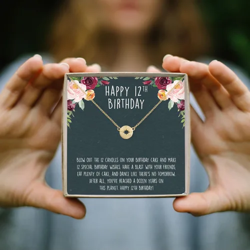 Vista 5 de Dear Ava Collar de regalo para mujeres y niñas, colgante de joyería moderna ajustable, idea de regalo de amor para ella con tarjeta sincera, regalos