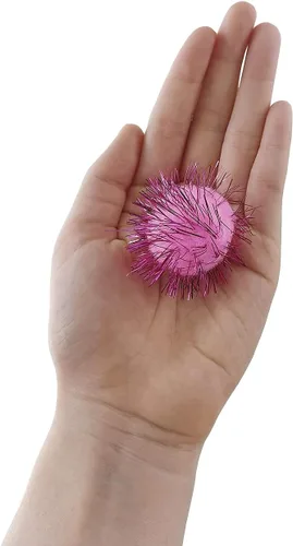 Vista 2 de Pelota de juguete favorita de 1.8 pulgadas de colores surtidos para gatitos ejercicio y múltiples gatos jugar y perseguir, 100 unidades Pelotas