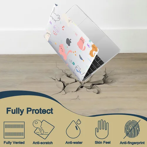 Vista 153 de Funda compatible con MacBook Air de 11 pulgadas 2015-2010 A1465 A1370, diseño impreso de plástico para laptop, carcasa protectora Air de 11.6