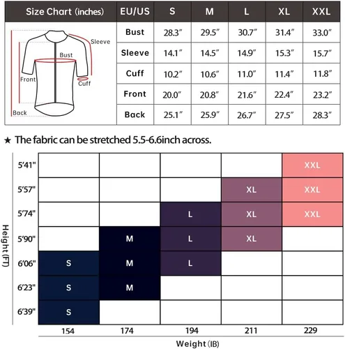Vista 7 de Maillot de ciclismo para hombre, manga corta, cremallera completa, con 3 bolsillos traseros