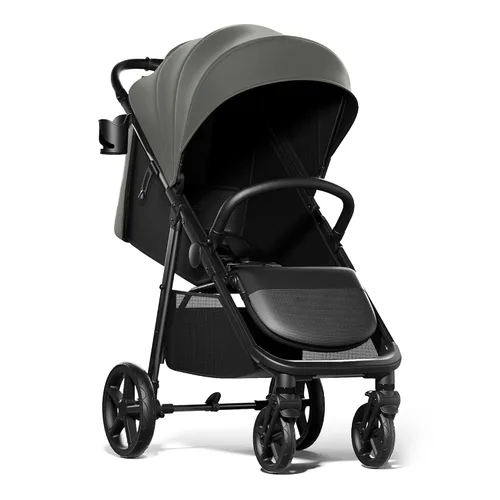 Vista 11 de Mompush Nova Cochecito de bebé para niños que gatean, bebés y recién nacidos Asiento espacioso y modo acostado Plegable con una sola mano, dosel