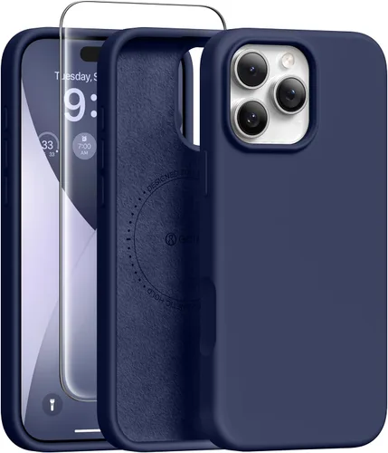 Vista 217 de GONEZ Funda magnética para iPhone 12 Case / 12 Pro Case, compatible con MagSafe, [protector de pantalla + protector de lente de cámara], funda