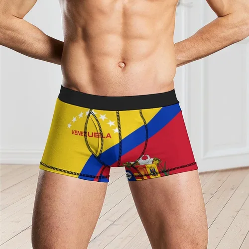 Vista 6 de Venezuela Flag Men's Underwear Boxer Briefs Soft No-Ride-Up Wicking Underpants