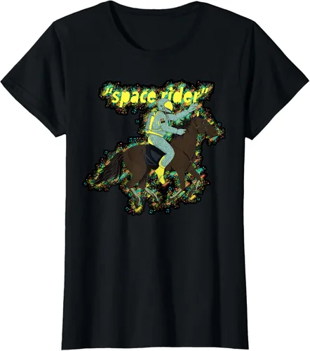 Vista 4 de Space Rider Astronaut, Spaceman Equitación en Galaxy, Negro, S
