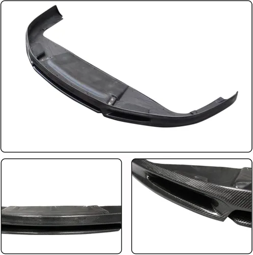 Vista 6 de AMNOOL Borde de parachoques delantero de fibra de carbono para Porsche 911 2012-2015 Convertible 2 puertas delantero protector de alerón de barbilla