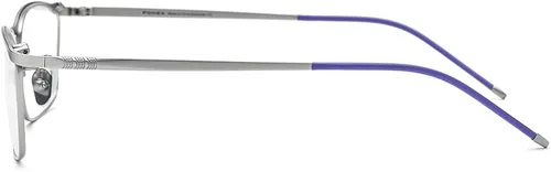 Vista 5 de FONEX Marco de lentes de titanio para hombre, lentes cuadrados sin marco de miopía óptica 8557