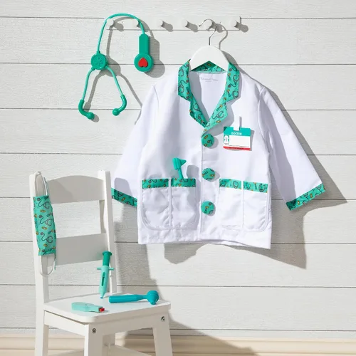 Vista 9 de Melissa & Doug - Disfraz para jugar a ser doctor (embalaje libre de frustración)