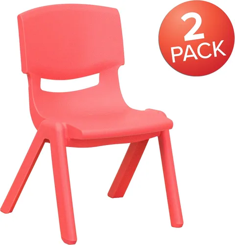 Vista 16 de Flash Furniture - Silla escolar apilable de plástico azul con altura de asiento de 10 1/2 pulgadas Construcción duradera, uso comercial