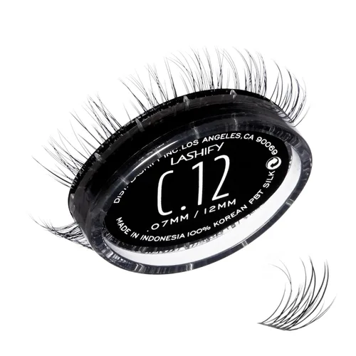 Vista 22 de Lashify Curl - Extensiones de pestañas Gossamer DIY de 0.394 pulgadas, color negro, pestañas postizas fáciles para un aspecto natural