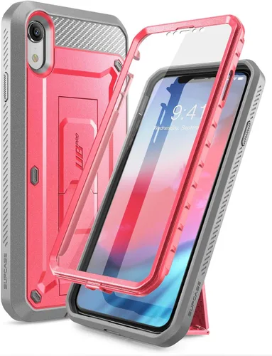 Vista 8 de SUPCASE Unicorn Beetle Pro Series - Funda antigolpes diseñada para iPhone XR, con protector de pantalla integrado de cuerpo completo, la funda