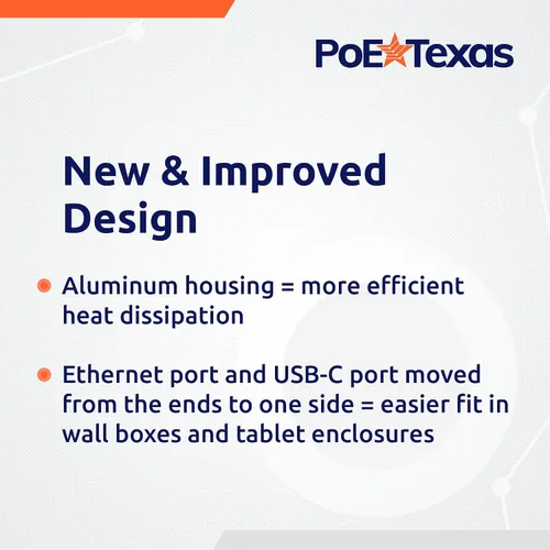 Vista 5 de Entrega de energía PoE+ a USBC compatible con tabletas como iPad Pro Gen 3, Microsoft Surface Go, Google Pixel y más