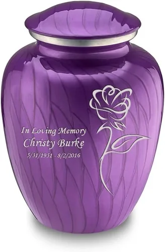 Vista 23 de Geturns Abraza pequeñas urnas de cremación de rosas personalizadas para cenizas humanas, urna funeraria negra para mujeres y hombres, 44 libras
