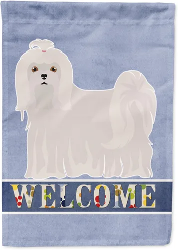 Vista 129 de Caroline's Treasures CK3645GF Bandera de bienvenida de bulldog inglés para jardín, bandera decorativa para patio exterior, obras de arte de patio
