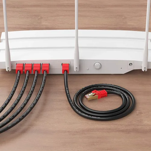 Vista 5 de XXONE Cable Ethernet Cat6 de 10 pies – 26AWG resistente, impermeable y entierro directo, cable LAN para exteriores, compatible con adaptadores