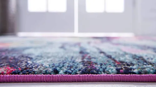 Vista 4 de Unique Loom Chromatic Collection - Alfombra abstracta moderna, colorida y vibrante para decoración de cualquier hogar